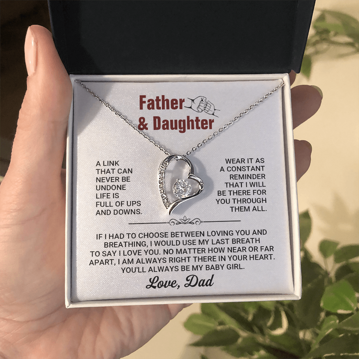 Necklace for Daughter from Dad with Message Card

