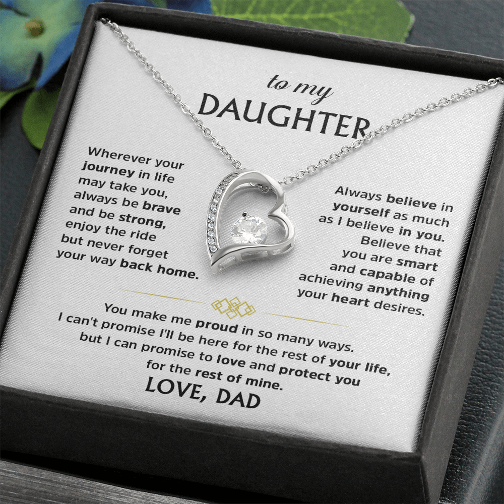 Forever Love Heart Necklace Gift Box