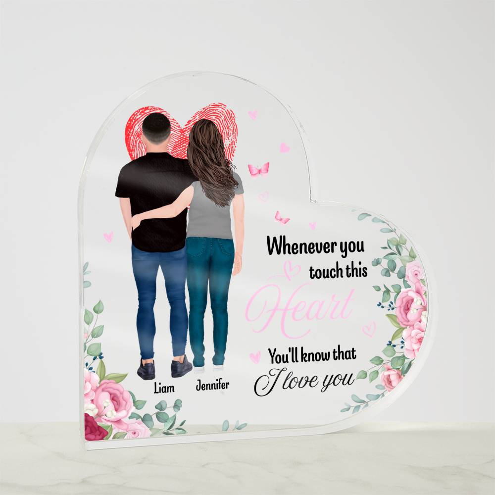 Custom Names Heart Acrylic Decor