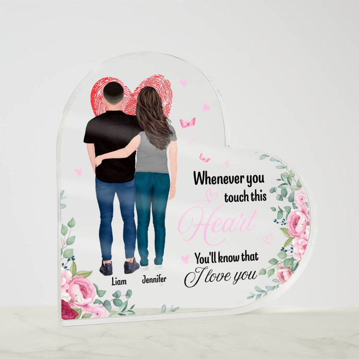 Custom Names Heart Acrylic Decor