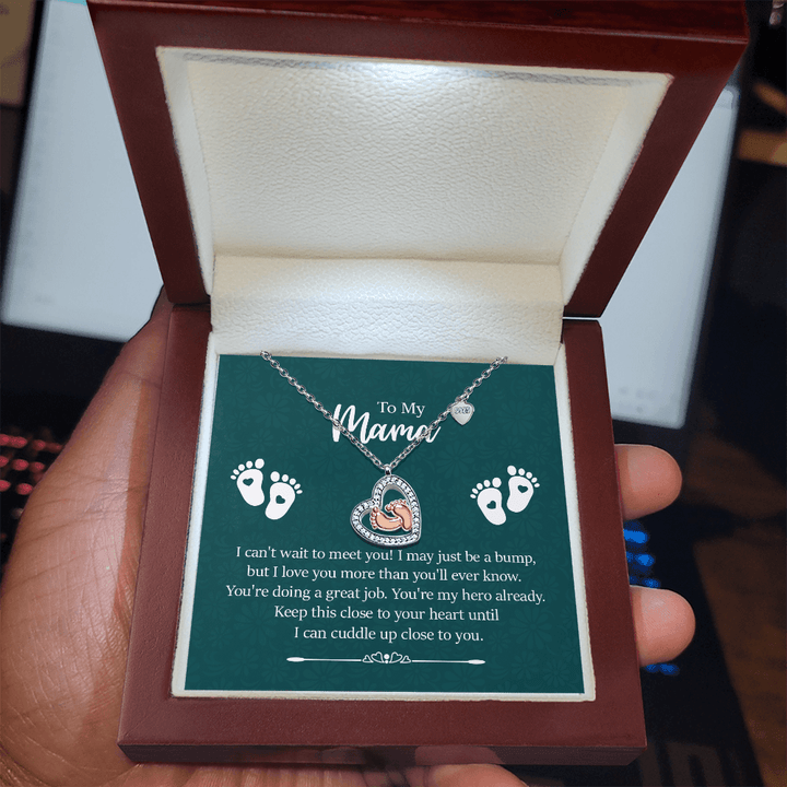 Baby Feet Heart Necklace - To My Mama - Whimsical Shoppe