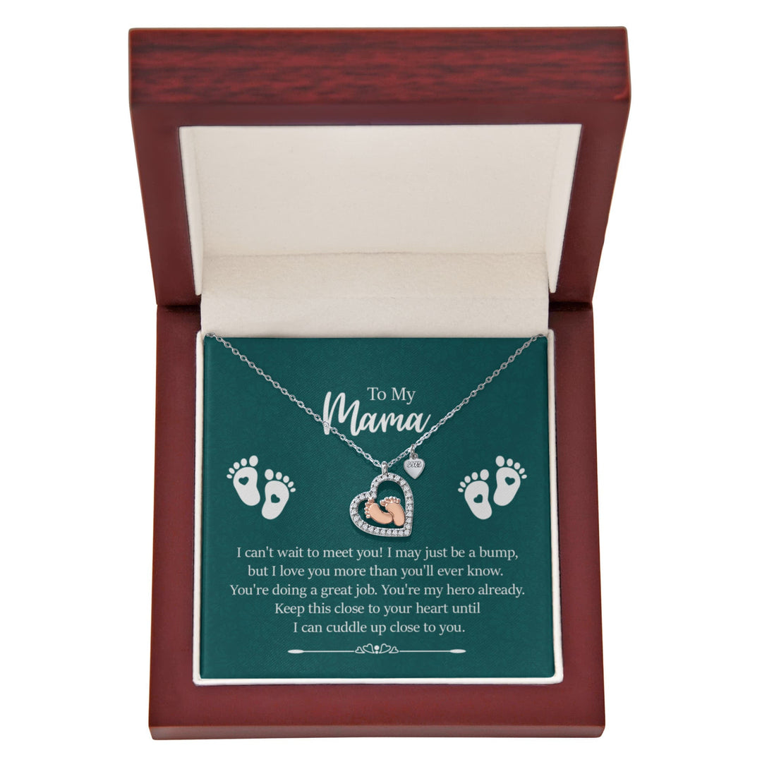 Baby Feet Heart Necklace - To My Mama - Whimsical Shoppe
