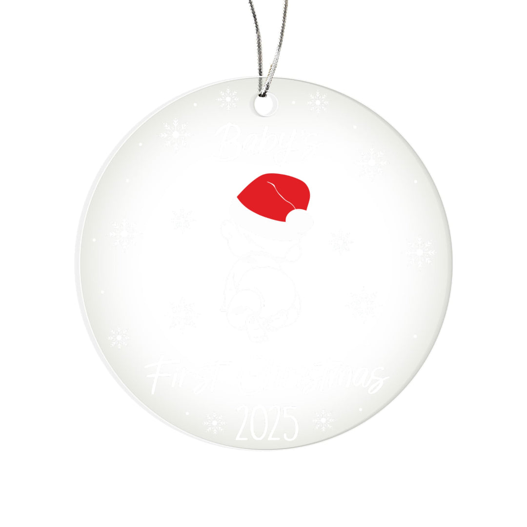 Baby's First Christmas 2025 Acrylic Circle Ornament - Whimsical Shoppe