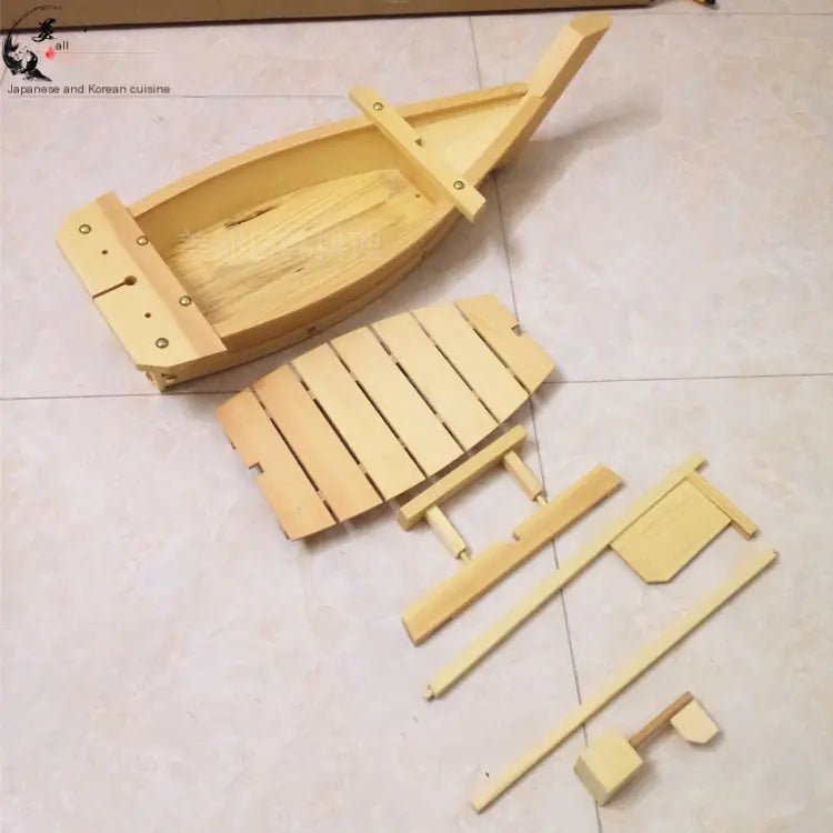 Bamboo Dragon Boat - Wooden Sushi Serving Platter - Whimsical Shoppe