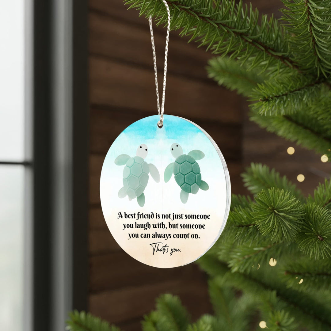 Best Friend Turtle Christmas Ornament – “That’s You” Friendship Gift, Cute Sea Turtle Holiday Keepsake - Whimsical Shoppe