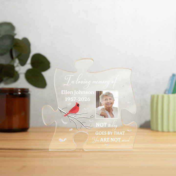 Personalized Memorial Acrylic Puzzle Plaque – Custom Photo In Loving Memory Keepsake Gift for Loss of Loved One