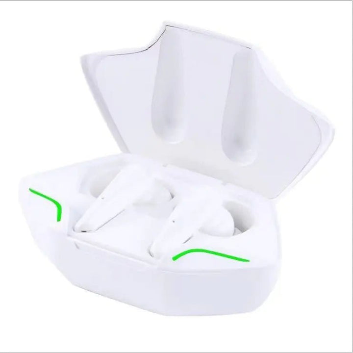 Bluetooth Mini Wireless Gaming Earbuds – Low - Latency BT 5.3, 15m Range, 4–8H Battery, Charging Case (Black/White/Yellow) - Whimsical Shoppe