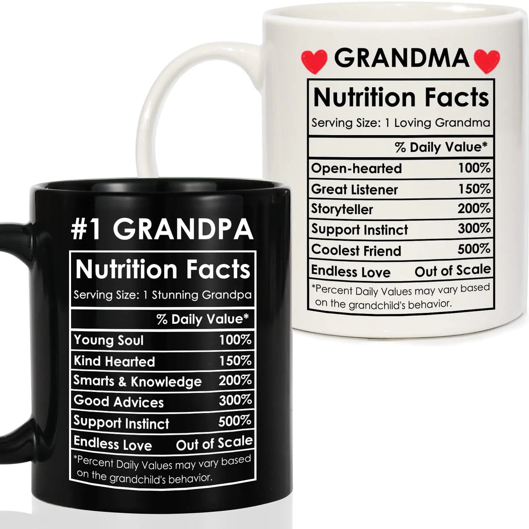 Breezy Valley Grandparents Gifts Mugs Christmas Gifts for Grandparents Gifts for Grandma Grandpa from Grandchildren Grandkids Grandparent Gifts for Christmas Grandmother Grandfather Coffee Mugs - Whimsical Shoppe
