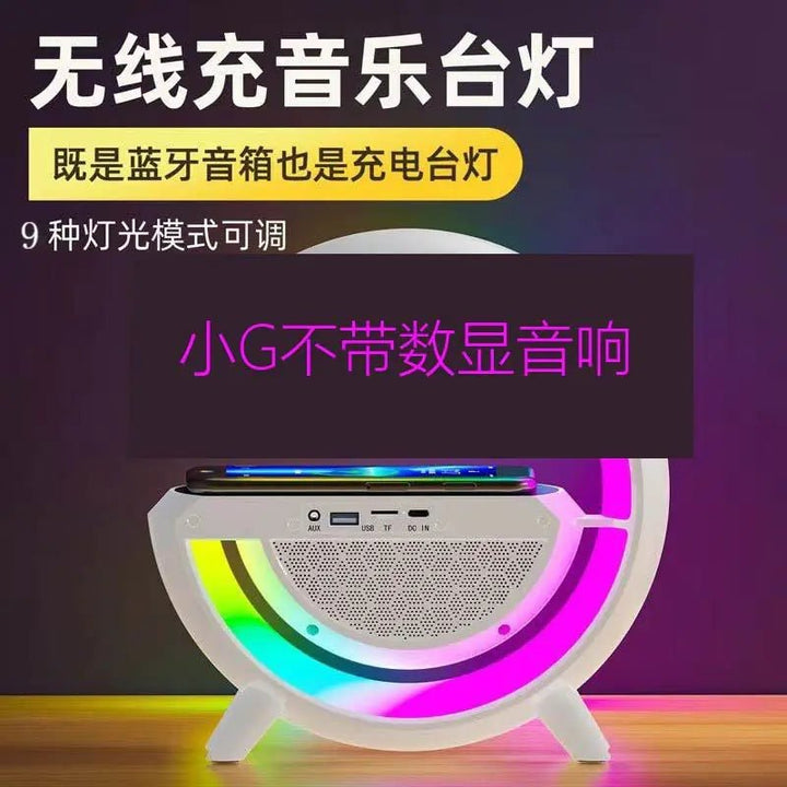 BT - 3401 Bluetooth Speaker with Colorful Atmosphere Light – Wireless 5.0, Clock & Alarm Function (Portable 0.87KG) - Whimsical Shoppe