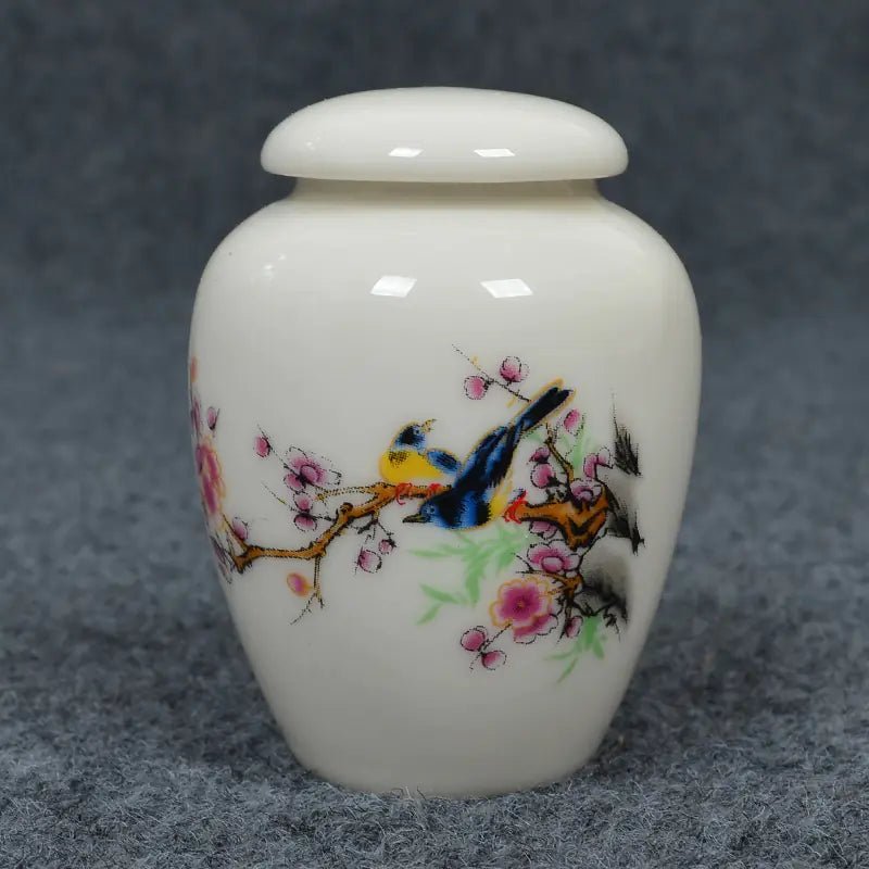 Ceramic Tea Canister & Storage Jar - Nature Design (70x52mm) - Whimsical Shoppe
