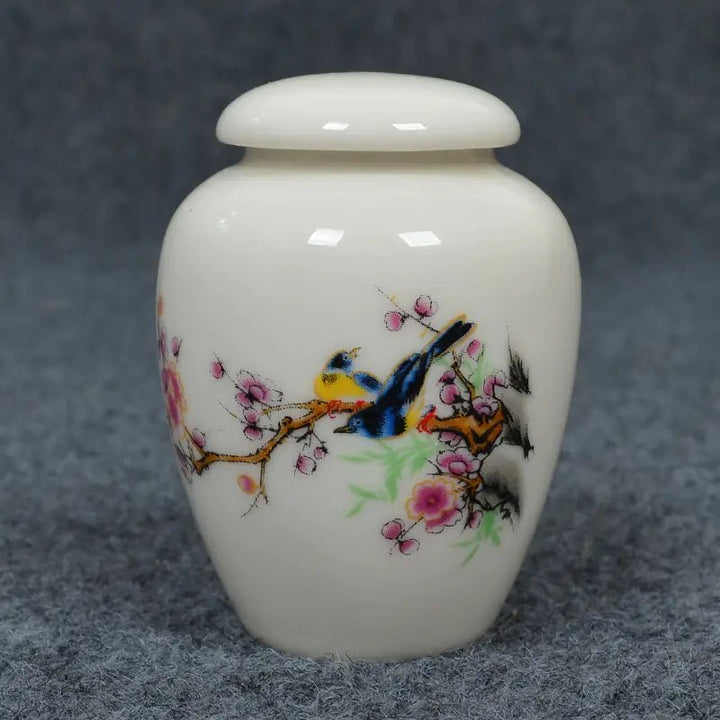 Ceramic Tea Canister & Storage Jar - Nature Design (70x52mm) - Whimsical Shoppe
