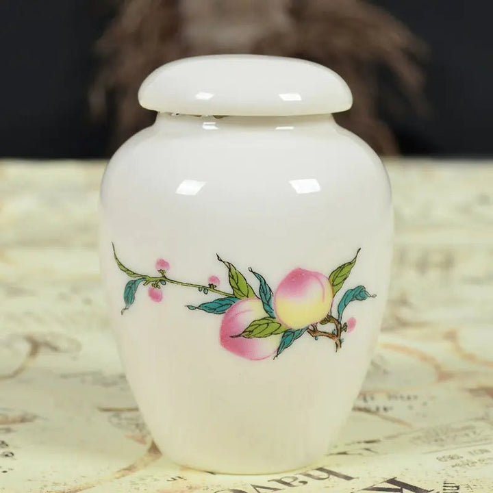 Ceramic Tea Canister & Storage Jar - Nature Design (70x52mm) - Whimsical Shoppe