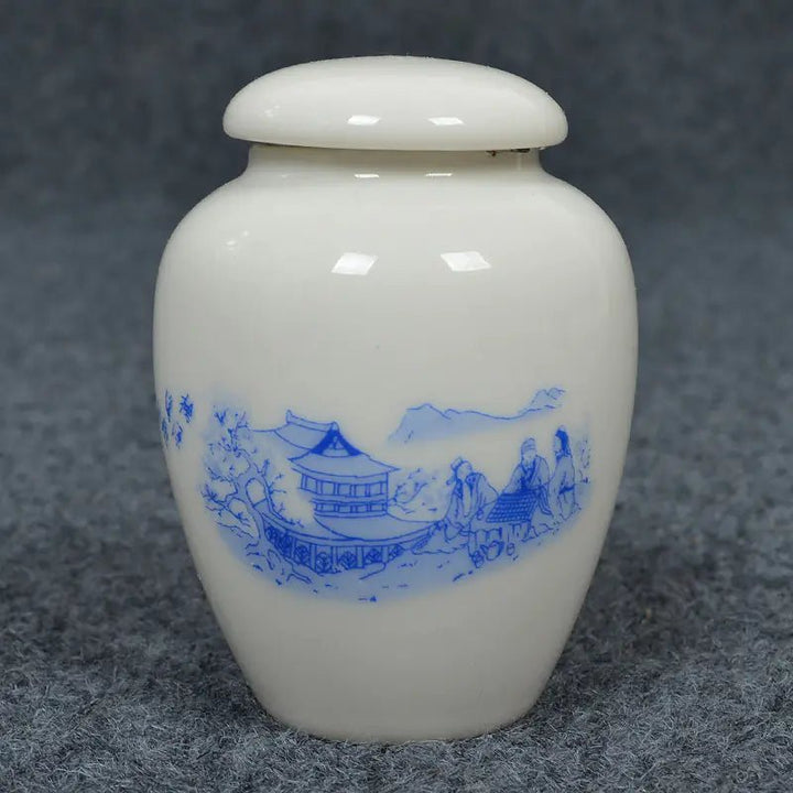Ceramic Tea Canister & Storage Jar - Nature Design (70x52mm) - Whimsical Shoppe