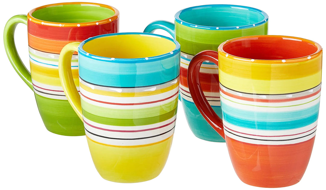 Certified International Mariachi Mugs 20 Oz (Set of 4) Multicolor - Whimsical Shoppe