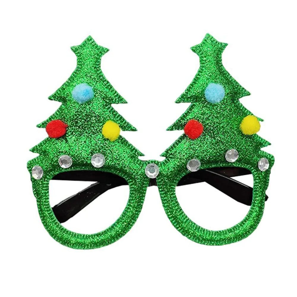 Christmas Glitter Party Glasses – Festive Costume Eyewear Frames - Whimsical Shoppe