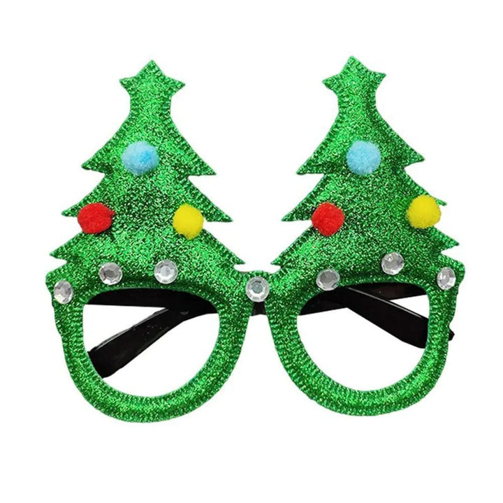 Christmas Glitter Party Glasses – Festive Costume Eyewear Frames - Whimsical Shoppe