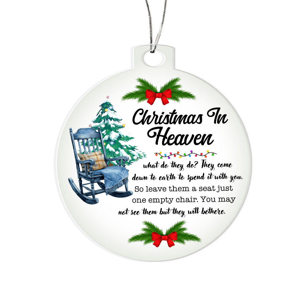 "Christmas In Heaven" Acrylic Memorial Ornament - Whimsical Shoppe