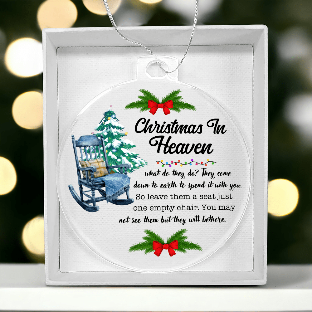 "Christmas In Heaven" Acrylic Memorial Ornament - Whimsical Shoppe