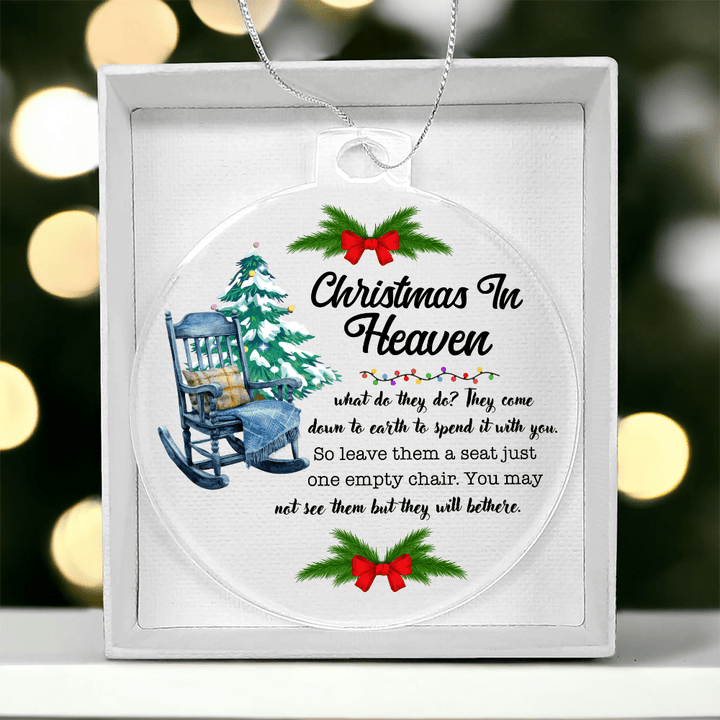 "Christmas In Heaven" Acrylic Memorial Ornament - Whimsical Shoppe