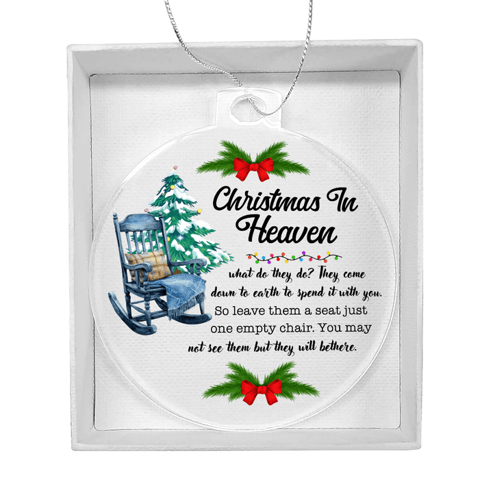 "Christmas In Heaven" Acrylic Memorial Ornament - Whimsical Shoppe