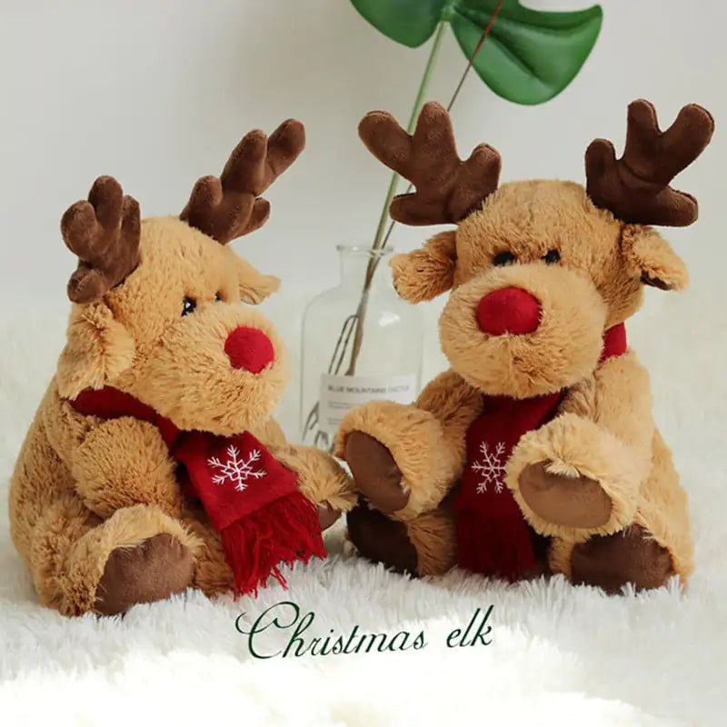 Christmas Plush Elk Doll Toy - Soft, Safe & Huggable Holiday Gift - Whimsical Shoppe