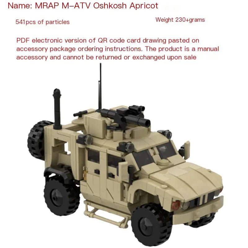 Compatible LEGO MOC - 150189 Military Vehicle Building Set - Whimsical Shoppe