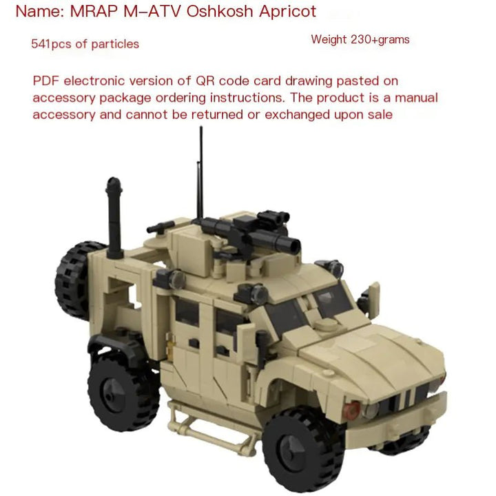 Compatible LEGO MOC - 150189 Military Vehicle Building Set - Whimsical Shoppe