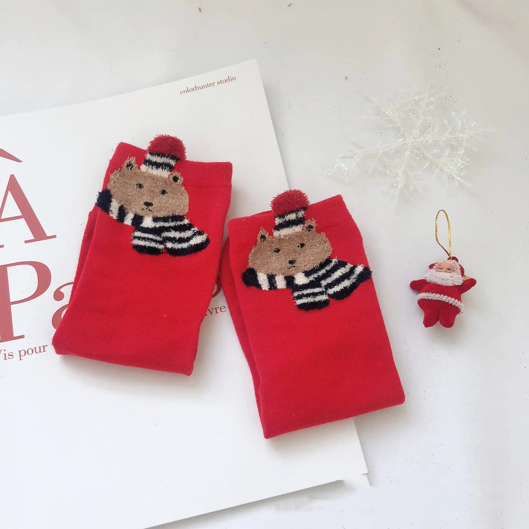 Creative Christmas Cartoon Socks for Women - Cotton Jacquard - Whimsical Shoppe