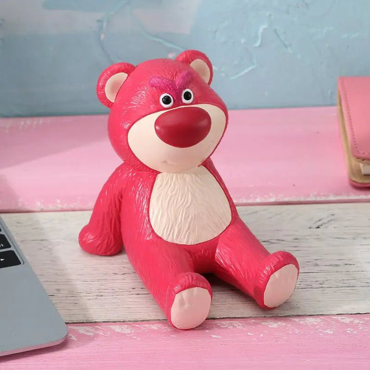 Creative Cute Bear Phone Stand – Cartoon Desktop Holder, 20 cm, Lightweight 150 g (3 Colors) - Whimsical Shoppe