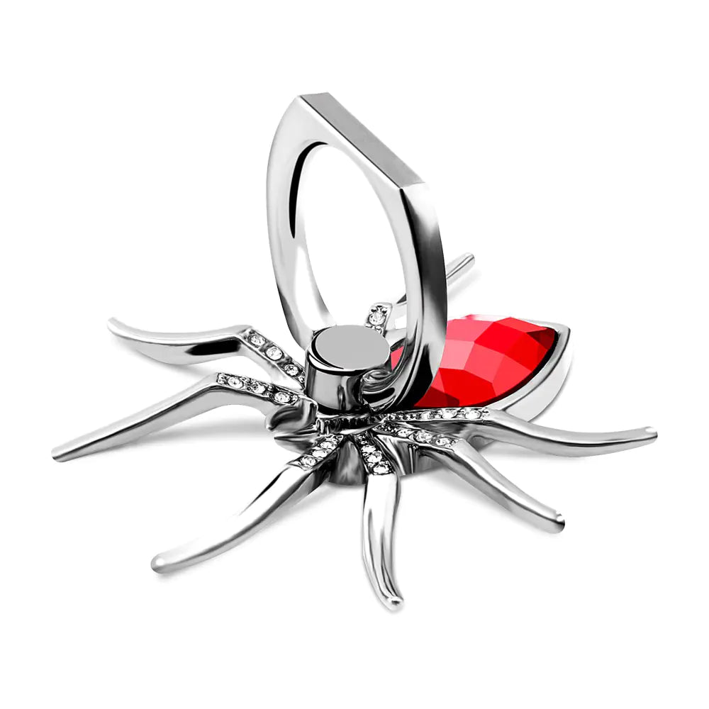 Creative Spider Ring Phone Holder – Metal Rhinestone Stand & Secure Grip (Red/Green/Blue/Purple/Pink) - Whimsical Shoppe