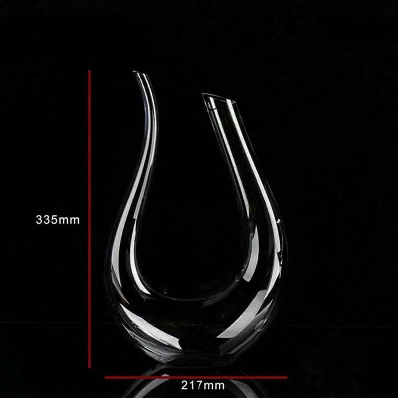 Crystal U - shaped 1500ml (1.5L) Wine Decanter - Whimsical Shoppe