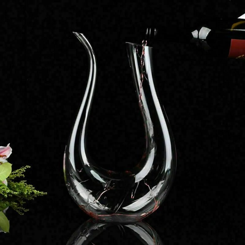Crystal U - shaped 1500ml (1.5L) Wine Decanter - Whimsical Shoppe