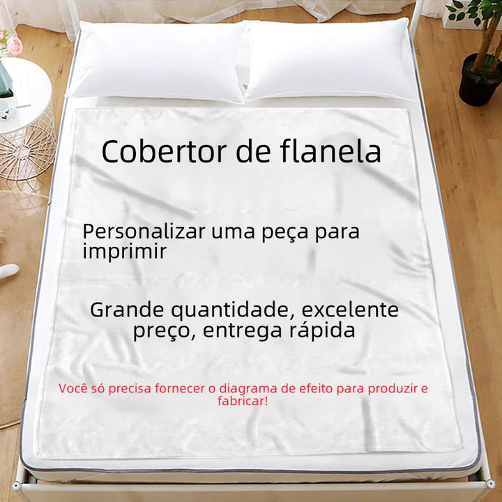 Custom Fleece Blanket with Digital Print – Soft Flannel Throw for Wholesale & Personalized Orders - Whimsical Shoppe