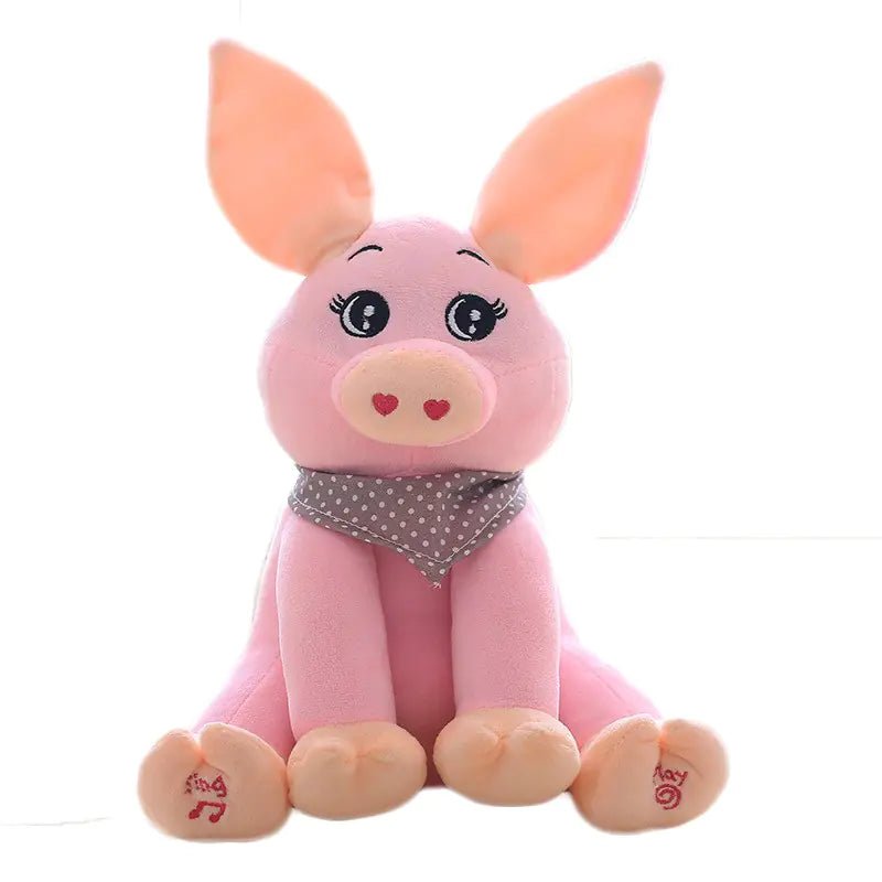 Customizable Musical Plush Elephant for Kids – 12" Singing Peek - A - Boo Toy (PP Cotton, 3×AA) - Whimsical Shoppe