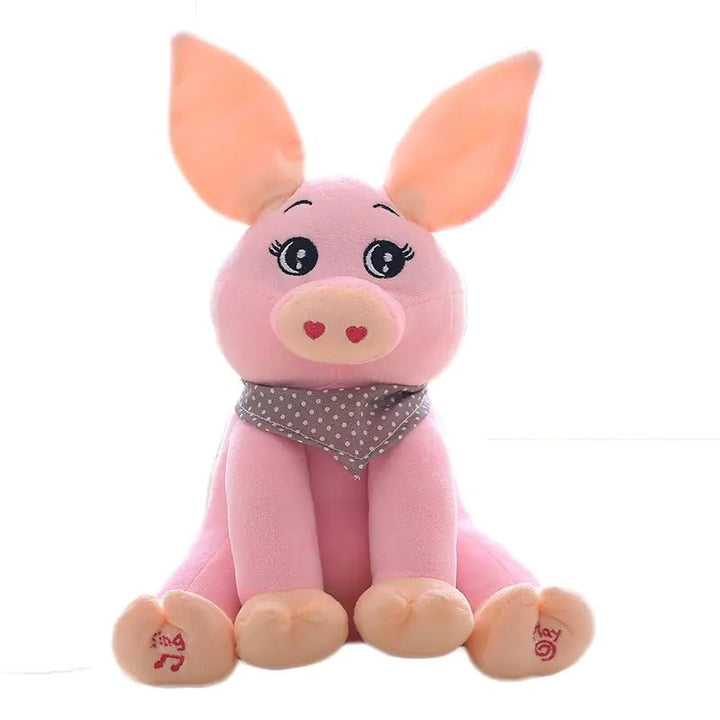 Customizable Musical Plush Elephant for Kids – 12" Singing Peek - A - Boo Toy (PP Cotton, 3×AA) - Whimsical Shoppe