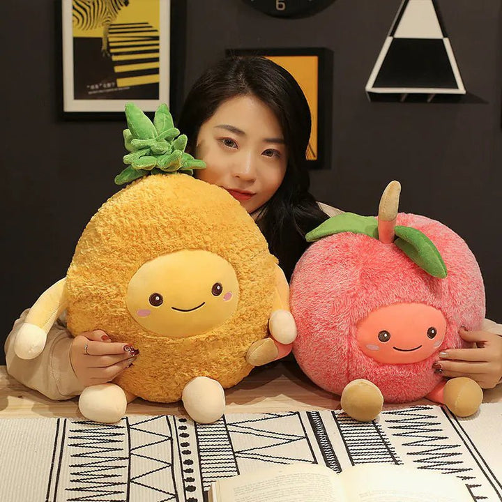 Cute Watermelon & Cherry Plush Toys for Kids – Soft PP Cotton Fruit Dolls (S/M/L), Age 3+, Cozy Gifts & Room Decor - Whimsical Shoppe