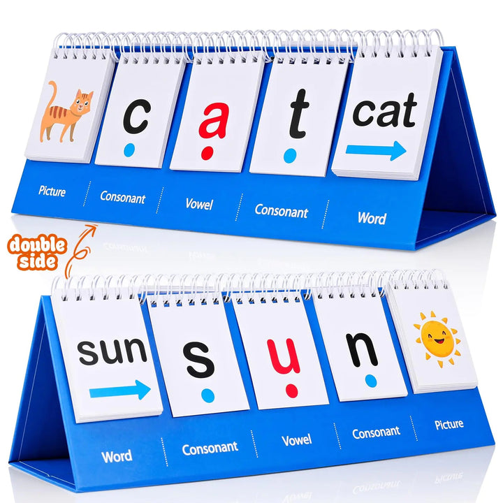 CVC Words Phonics Game – K–2 Reading & Spelling Flash Cards (20 Pictures, 40 Words), Classroom & Homeschool Learning Toy - Whimsical Shoppe