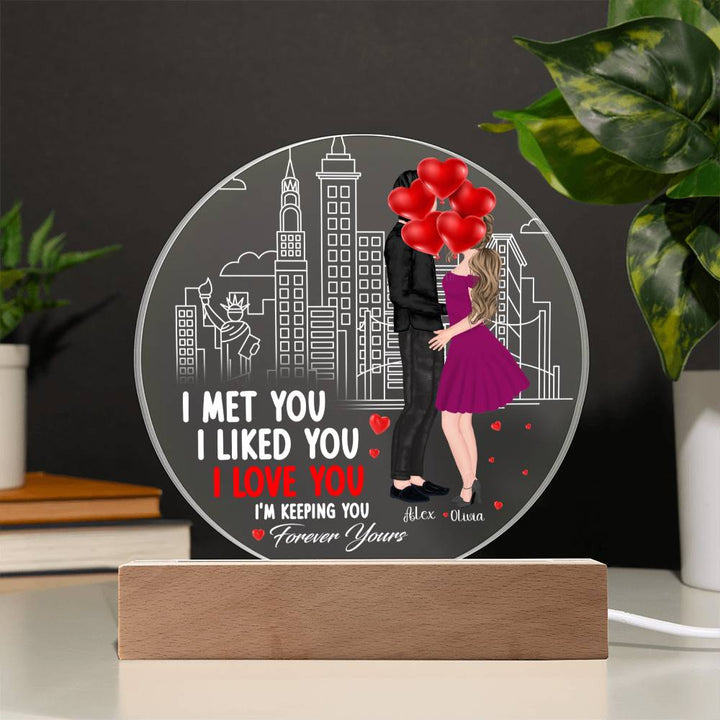 Romantic Couple LED Acrylic Plaque