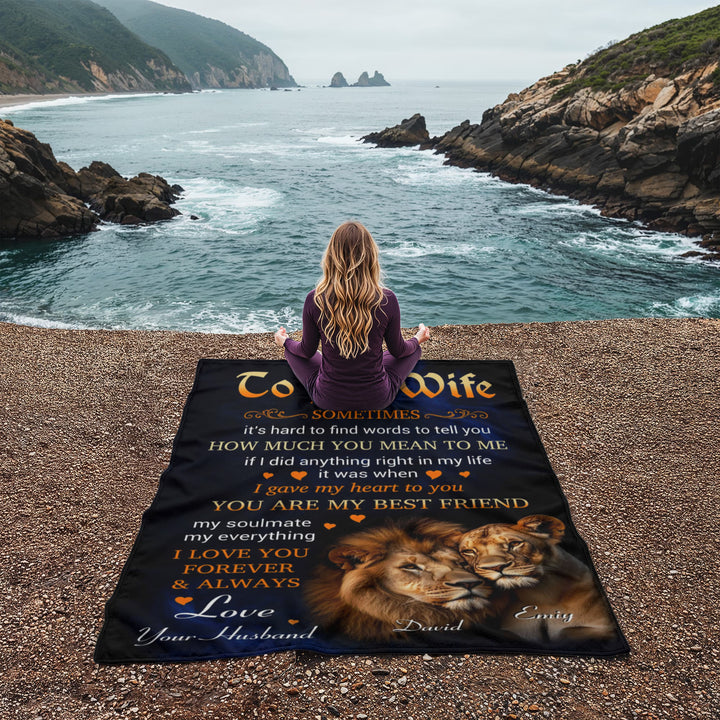 Personalized Romantic Blanket for Wife