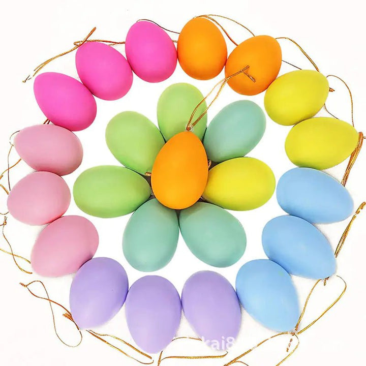 Easter DIY Hand - Painted Egg Coloring Toys for Kids – Plastic Simulation Eggs, Kindergarten Craft, Vibrant Colors - Whimsical Shoppe