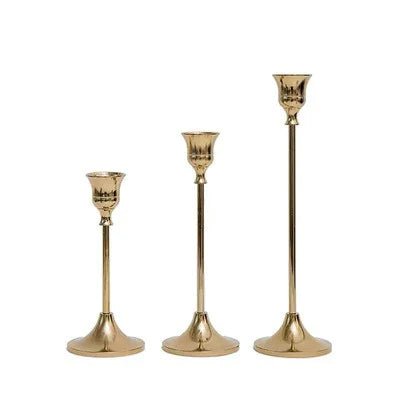 Elegant Vintage Gold Candle Holder – Antique Finish Centerpiece for Taper, Pillar & Votive Candles - Whimsical Shoppe