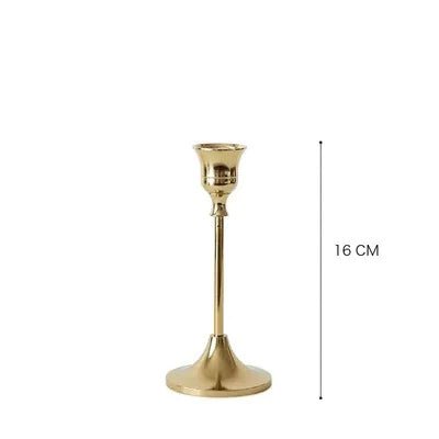 Elegant Vintage Gold Candle Holder – Antique Finish Centerpiece for Taper, Pillar & Votive Candles - Whimsical Shoppe