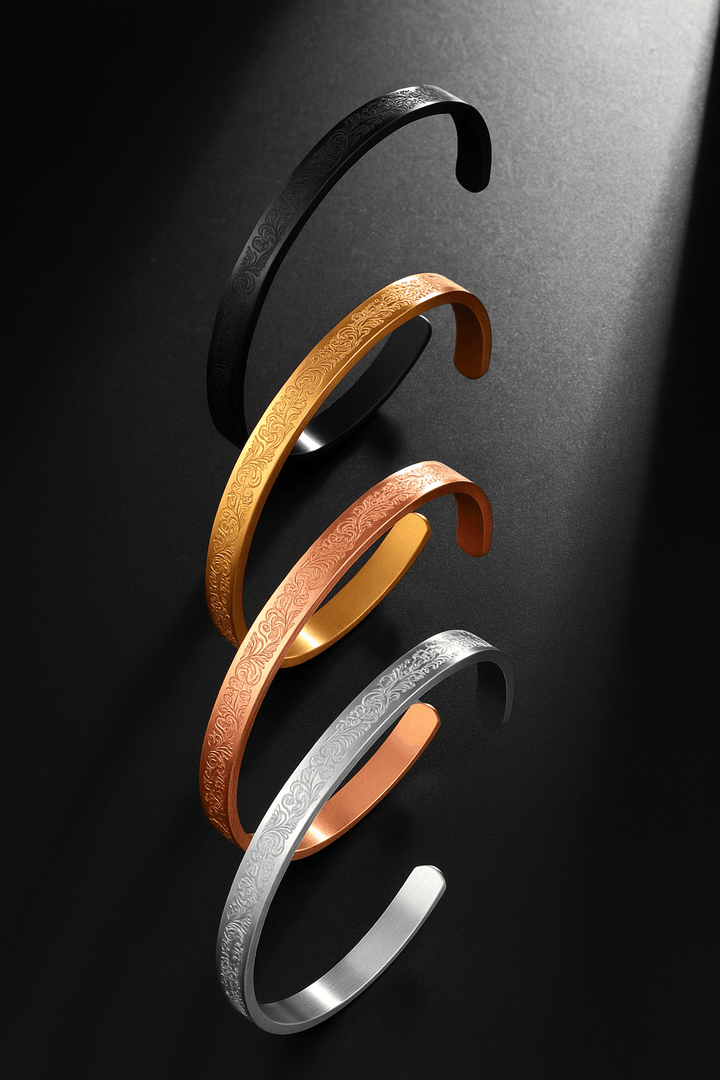 Engraved Stainless Steel Bracelet – Arabic Style Unisex Chain - Whimsical Shoppe