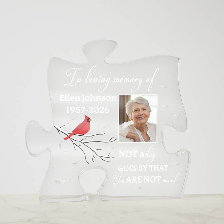 Personalized Memorial Acrylic Puzzle Plaque – Custom Photo In Loving Memory Keepsake Gift for Loss of Loved One