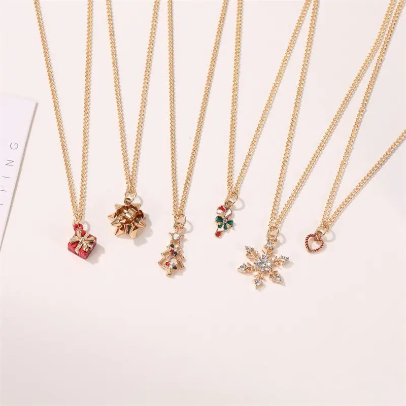 Fashionable Christmas Necklace - Alloy, Electroplated (6 Designs) - Whimsical Shoppe