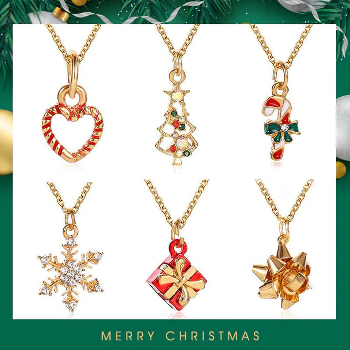 Fashionable Christmas Necklace - Alloy, Electroplated (6 Designs) - Whimsical Shoppe