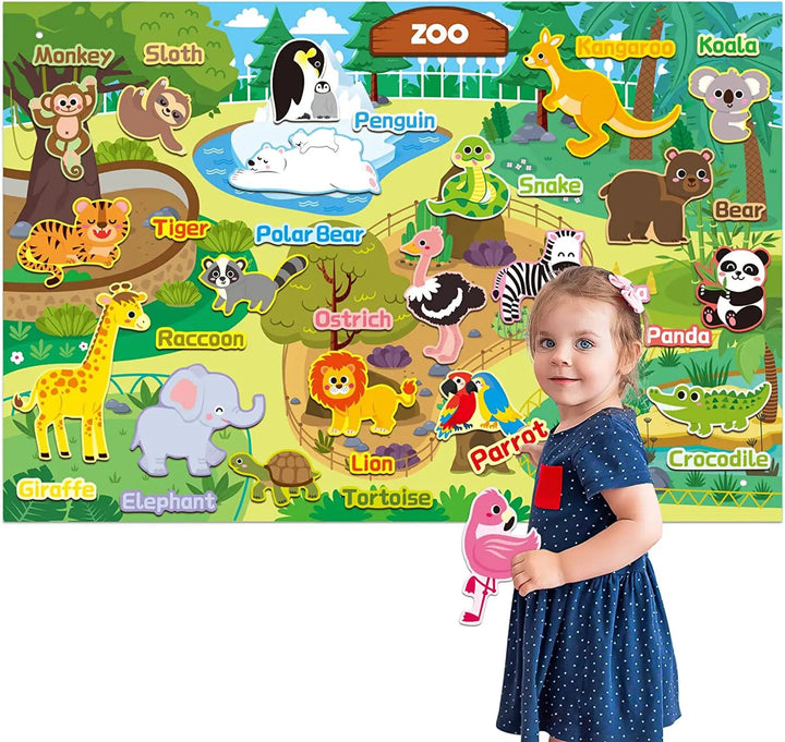 Felt Storyboard Preschool Learning Board - Animal Awareness DIY Toy - Whimsical Shoppe