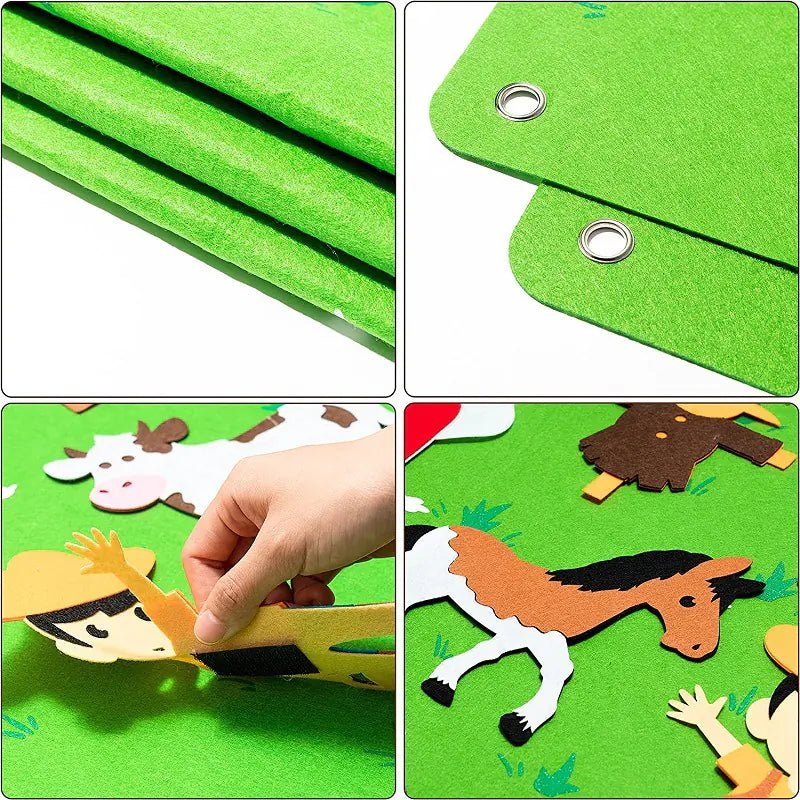 Felt Storyboard Preschool Learning Board - Animal Awareness DIY Toy - Whimsical Shoppe