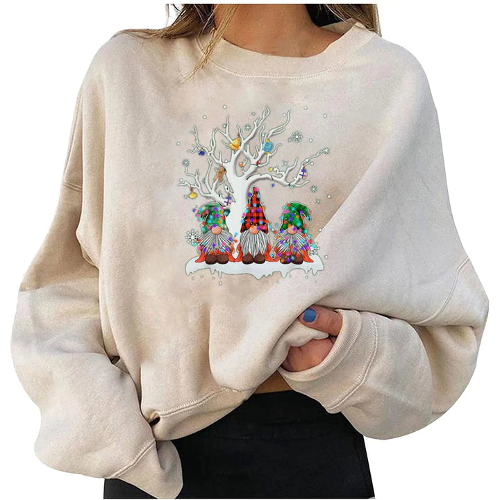 Fleece Christmas Loose Sweater - Cotton/Poly Blend (S - 2XL) - Whimsical Shoppe
