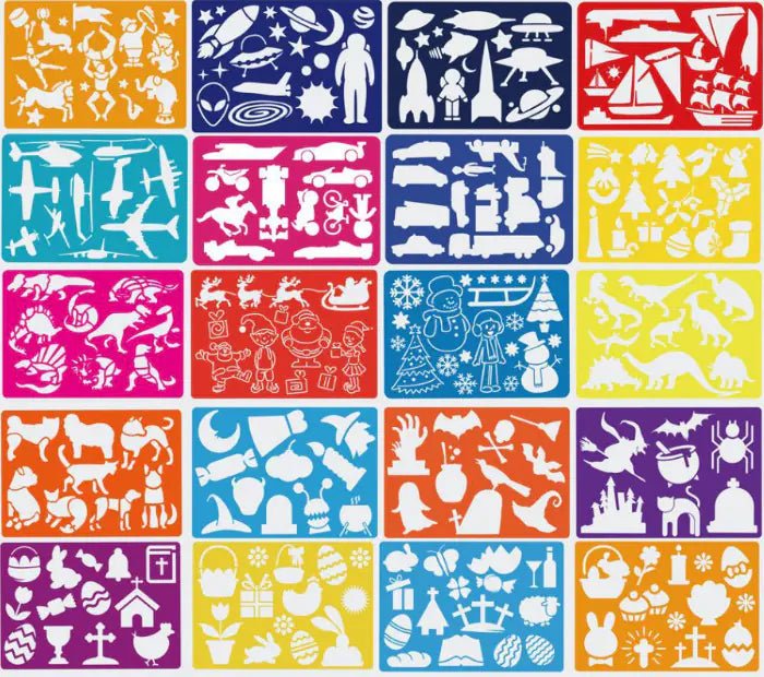 Flexible Drawing Mold Kit & Stencil Template for Artists (26x18.5cm) - Whimsical Shoppe